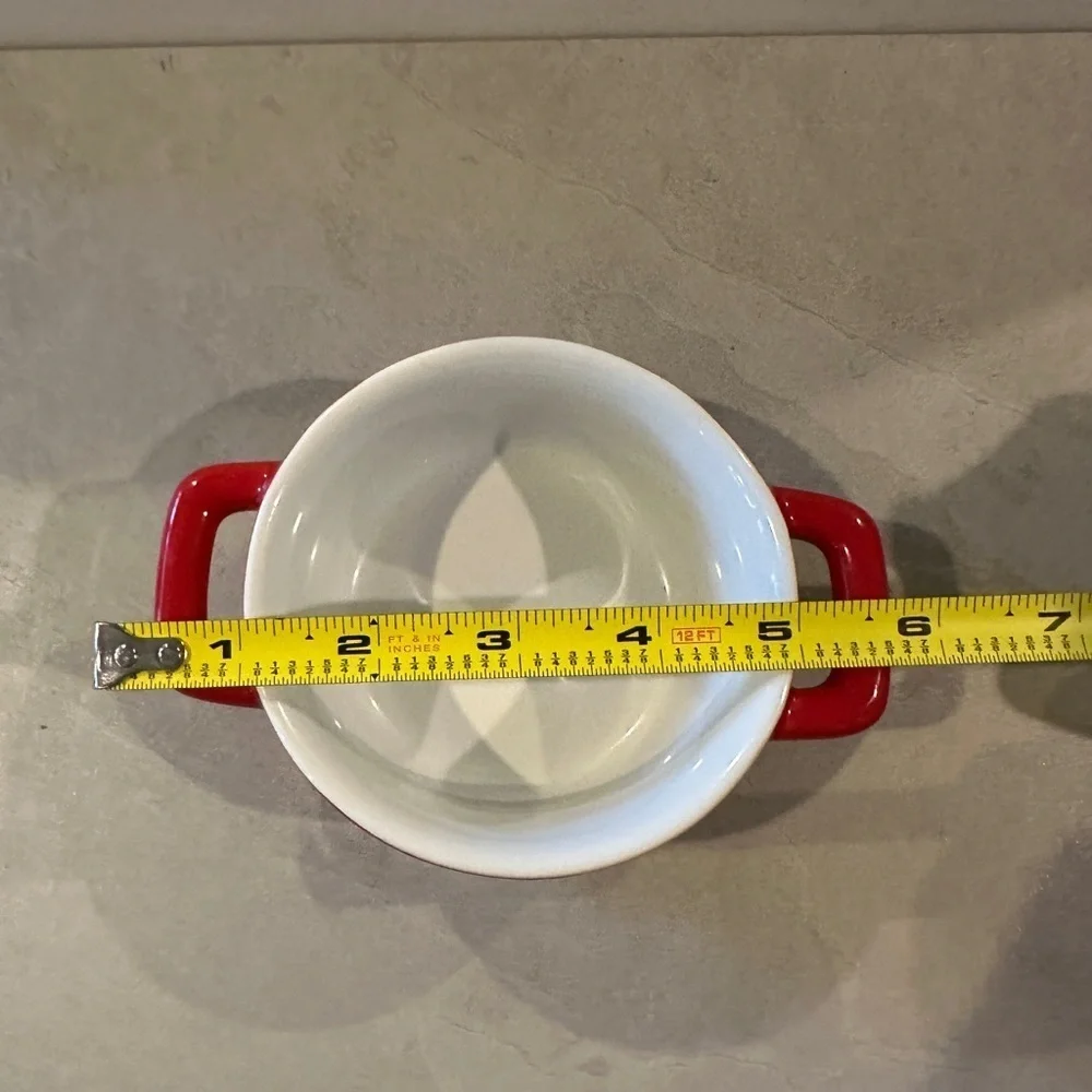 Pier 1 Red Stoneware Dish Single Serve Ramekin